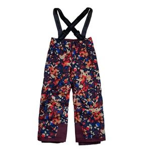 Kids Multi-Color Camo Snow Pants with Adjustable Suspenders